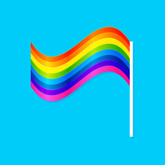 Fototapeta premium Striped multicolored rainbow background. LGBT pride flag, rainbow flag background