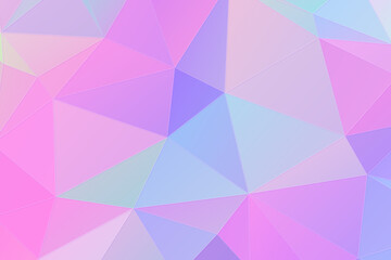 Rainbow unicorn geometric background. Holographic backdrop