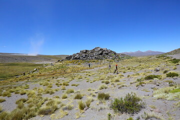 Fototapeta na wymiar Volcan Sabancaya, Arequipa, Pérou