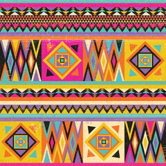 Colorful African textile design.  Kente fabric print design, African culture