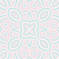 Simple victorian majolica tile seamless rapport. Ethnic geometric vector elements. Quilt print design. Stylized spanish mayolica tilework infinite pattern. Floor decor graphic design.