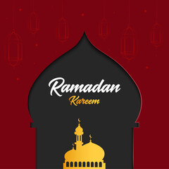 Ramadan kareem islamic background design with simple modern concept and religious concept, hari raya, eid mubarak, ramdhan, iftar party banner, backdrop, cover, flyer, brochure design vector