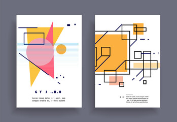Artistic covers design. Creative colors backgrounds. Trendy futuristic design