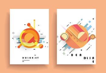 Fototapeta premium Artistic covers design. Creative colors backgrounds. Trendy futuristic design