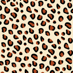 Leopard brown pattern design, vector illustration background