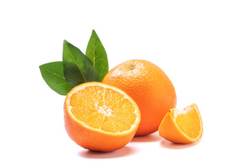 Orange fruit on white background