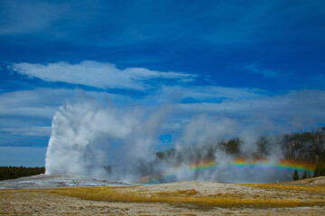 Old Faithful rainbow