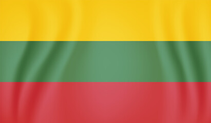 Grunge Lithuania flag. Lithuania flag with waving grunge texture. Vector background.