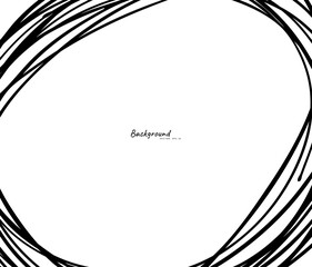 Hand drawn circle line sketch. Vector circular scribble doodle round circles,  background design element. Pencil, pen, graffiti bubble, ball draft illustration. - Vector