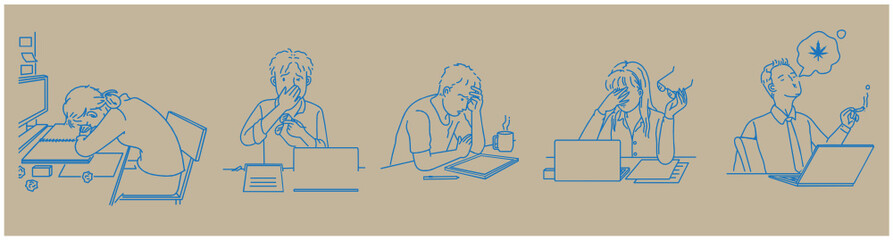 Strain set. Hand drawn style vector design illustrations.