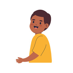 cute afro boy son character