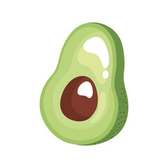 fresh avocado healthy food icon