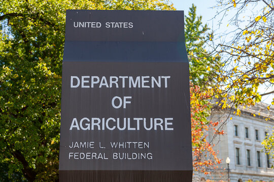 Washington DC, USA 11-02-2020: Exterior View Of The Jamie L. Whitten Federal Building Of The United States Department Of Agriculture