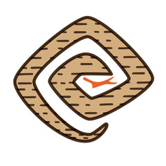 winding circular triange snake