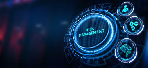 Risk Management and Assessment for Business Investment Concept. Business, Technology, Internet and network concept.
