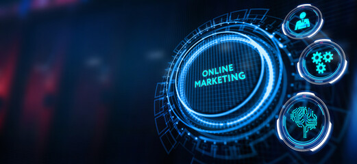 Digital Marketing Technology Solution for Online Business Concept. Business, Technology, Internet and network concept.
