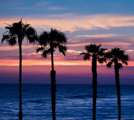 Fototapeta na wymiar Oceanside CA beach sunset