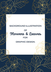 Flower and leaves background design