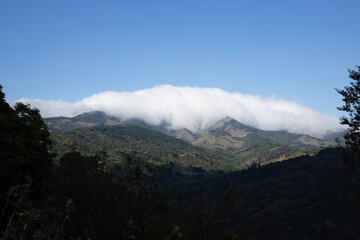 clouds over the mountains