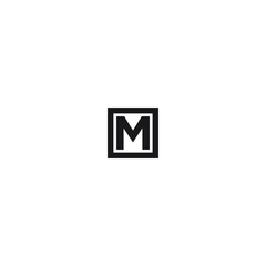  Logo Box M letter logo Design
