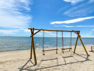 Beautiful nature sea summer background,Sand beach