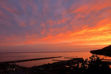 北海道 サロマ湖の夜明け