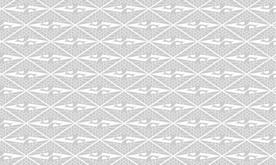 和柄素材　シームレスパターン　向い鶴菱模様　