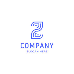 Simple and Minimalist Line Art Letter Z Logo
