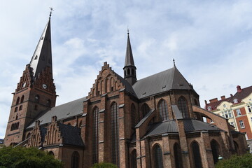 Fototapeta premium The exterior of Saint Peter's Church in Malmo (Malmö), SWEDEN.
