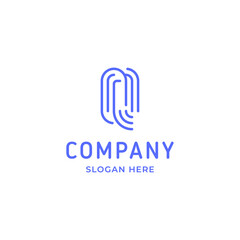 Simple and Minimalist Line Art Letter Q Logo