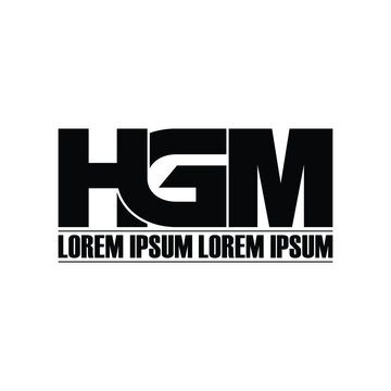 HGM letter monogram logo design vector