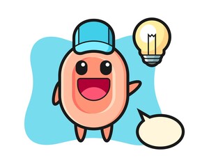 Soap character cartoon getting the idea
