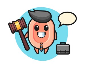 Illustration of soap mascot as a lawyer