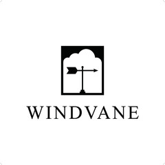 Wind vane logo template - obrazy, fototapety, plakaty