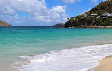 St Barth, Caribbean seascape at sunny day