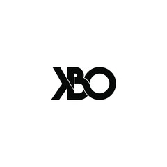 kbo letter original monogram logo design
