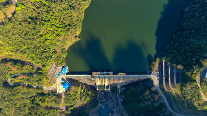 Vista aerea represa pirris en Costa Rica