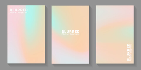 Fototapeta premium Set of soft cloud background in pastel colorful gradation. Modern blurred background. Vector EPS.10 