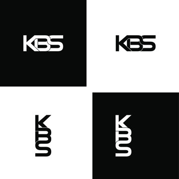 kbs letter initial monogram logo design set