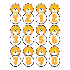 Lion alphabet collection, vector art and illustration.