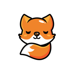 cartoon cute fox animal vector design