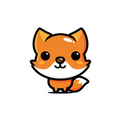 cartoon cute fox animal vector design