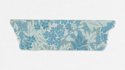 Jasmine flower washi tape journal sticker remix from artwork by William Morris