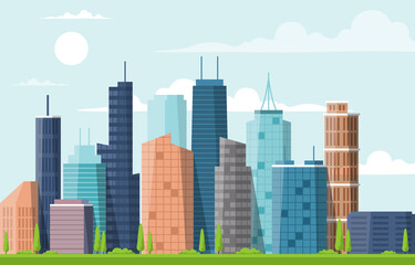 Obraz premium Building Architecture Construction Cityscape Skyline Business Illustration