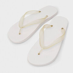 Simple white sandals summer footwear fashion