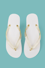 Simple white sandals summer footwear fashion