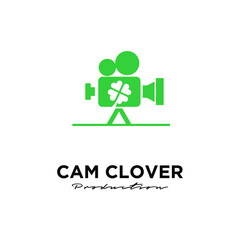 clover film movies logo icon design