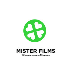 Fototapeta premium clover film movies logo icon design