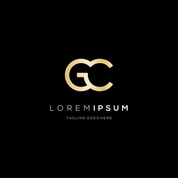 Initial Letter GC logo design abstract