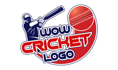 Cricket league logo. Creative cricket icon logo vector. 